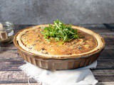 Mushroom quiche – served with rocket salad