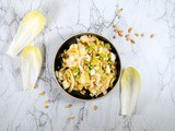 Oriental style chicory salad with edamame beans