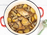 Oven-roasted artichoke, chicken and potatoes