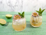 Passion fruit and ginger mocktail - a refreshing summer drink without alcohol