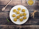 Pistachio goat cheese balls with rosemary