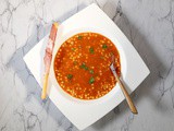 Tomato soup with pasta - easy Italian soup