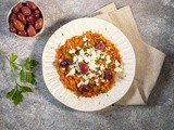 Whole wheat tomato orzo