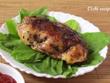 Spinach Stuffed Chicken Breast on Grill Pan
