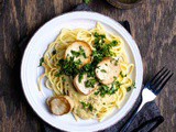 Creamy Vegan Mushroom Pasta With King Oyster Scallops