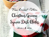 Christmas Granny Square Dish Cloths – Free Crochet Pattern