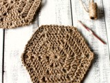 Hexagon Jute Trivet – Free Crochet Pattern