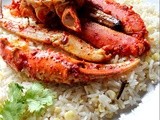 Baked Crab Legs with Corn Fried Rice