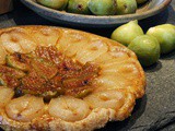 Caramelized pear and fig upside-down tart