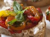 Roast Peppers & Goat’s Cheese Canapés