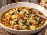 Spring minestrone: light Tuscan vegetable soup with beans