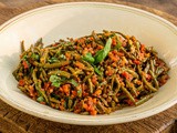 Tuscan slow-cooked green beans with tomato and basil