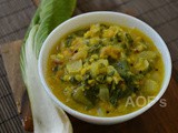 Bok Choy Dal (Bok Choy cooked with yellow lentils)