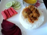Kadali Bara Tarkari ( Raw Banana Kofta Curry )