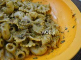 Pasta Al Pesto ( Vegan version with Curry leaves )