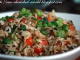 Vegetable Fried Rice - an Indo-Chinese Recipe