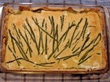 Asparagus and macadamia tart with a lemon-pepper crust