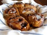 Cinnamon buns with chocolate covered ginger