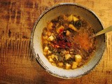 Kale, sweet potato & chickpea stew with cumin, paprika & lime