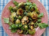 Roasted brussel sprouts with castelvetrano olives and walnuts