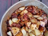 Rosemary roasted potatoes, tomatoes, and shallots