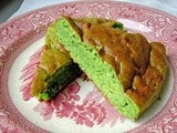 Spinach and mozzarella cake