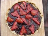 Strawberry frangipane tart with balsamic caramel glaze