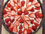 Strawberry tart with white chocolate pastry cream & hazelnut cocoa crust