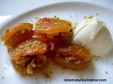 Baked dried apricots with walnuts; Cevizli kuru kayisi tatlisi