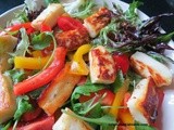 Halloumi Salad with peppers and tomatoes – Hellim Peynirli Salata