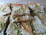 Katmer; Turkish crunchy pancakes with pistachio and clotted cream