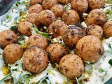 Spiced bulgur balls over garlic yoghurt with spinach – Arap Koftesi and more