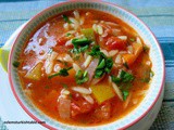 Turkish Vegetable Soup with Orzo – Sehriyeli Sebze Corbasi