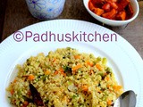 Bulgur Wheat Upma Recipe-Bulgur with Mixed Vegetables-Bulgur Indian Recipes
