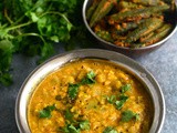 Chow Chow Poricha Kootu Recipe-Bangalore Kathirikkai Poricha Kootu