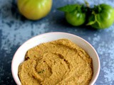Green Tomato Chutney Recipe-Thakkali Kai Chutney for Rice-Dosa