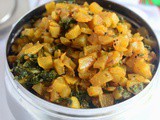 Mooli Ka Saag-Radish cooked with Greens Curry Recipe