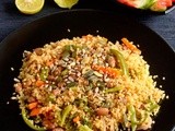 Vegetable Quinoa Pilaf Recipe with Pinto Beans-Vegetarian-Vegan Recipe-Indian