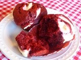 Red Velvet Muffins w/Cream Cheese Swirls for Your Honey