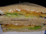 Grilled pineapple lettuce sandwich