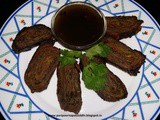 Palak wadi / spinach rolls
