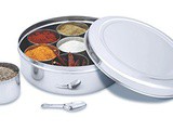 Stainless Steel Round Indian Spice Box