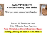 Zagny Virtual Cooking Class Series – a Set Of Popular Parsi Favorites