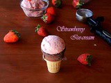 Eggless Strawberry Ice-cream (Without Ice-cream Maker)