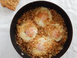 Baked Eggs with Onions and Parmesan