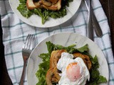 Poached Eggs with Mushrooms and Arugula