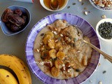 Warm Breakfast with Oat Bran, Banana and Dates