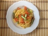 Fettuccine primavera con asparagi e pomodorini - Spring pasta with tomatoes and asparagus
