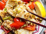 Fish, Pepper And Leek Stir Fry