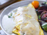 Smoked Salmon Omelette with White Sauce
